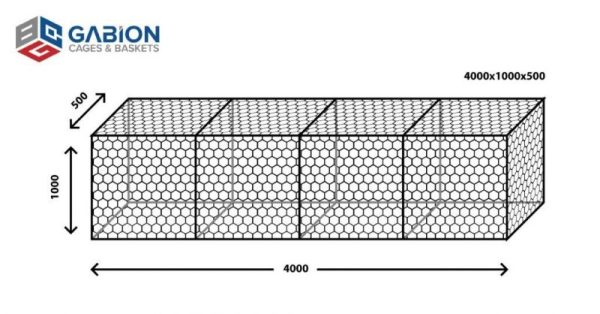 Century Woven Gabion Basket 4000x1000x500