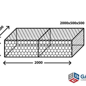Century Woven Gabion Basket 2000x500x500
