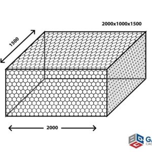 Century Woven Gabion Basket 2000x1500x1000