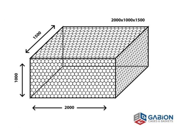 Century Woven Gabion Basket 2000x1500x1000